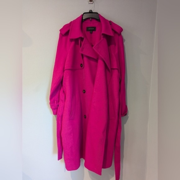Ann Taylor Fuchsia Pink Trench coat size XL. Women's Trench coat size XL pink.